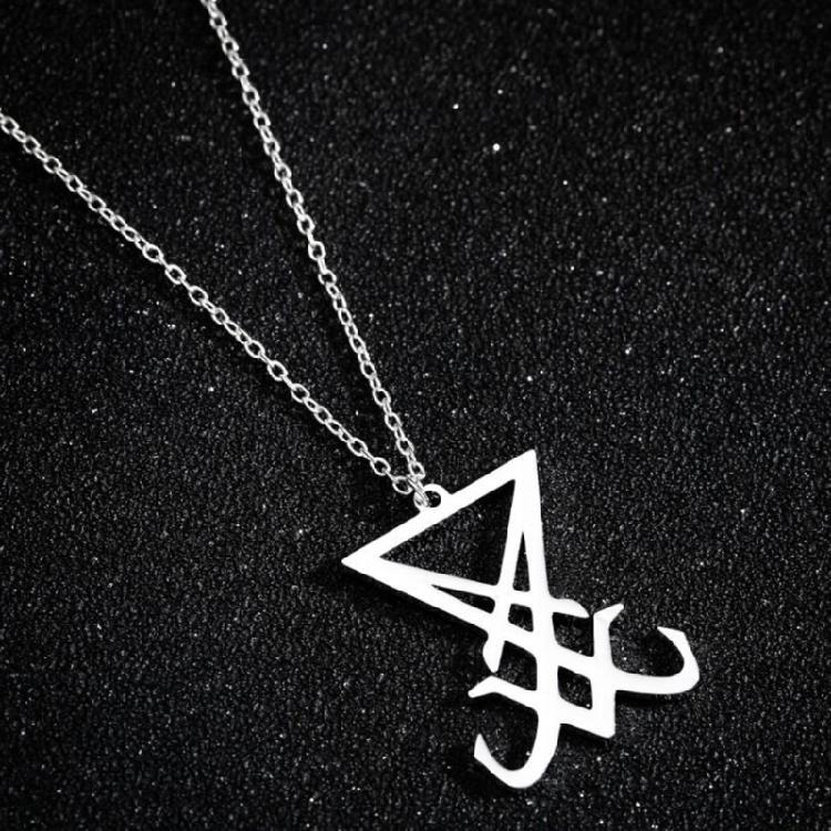Sigil of Lucifer Pendant Necklace Devil Jewelry Men Gifts Not Easy to Fade