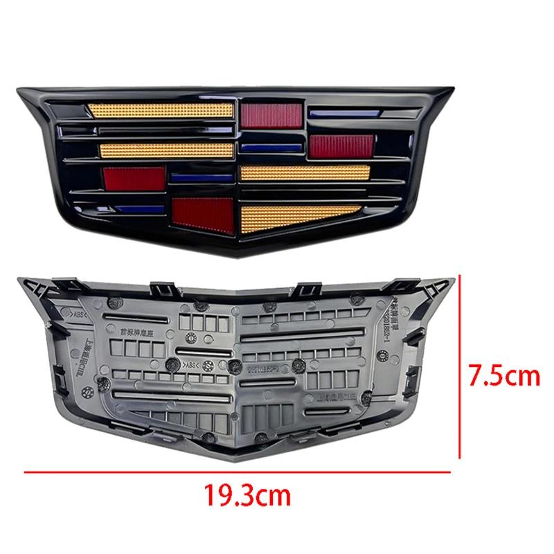 For Cadillac XT6 2Pcs ABS Car Front Logo Emblem Styling Cover Rear Trunk Badge Emblems Sticker Exterior Accessories