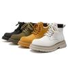 Rhubarb Boots 2024 Spring and Autumn British High Top Men's Boots Desert Tooling Short Boots Locomotive Martin Boots 1681-R