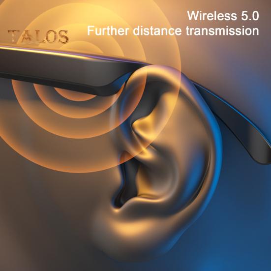 Bluetooth-compatible Smart Sunglasses with Open Ear Audio Voice Control Hands-Free Rechargeable UV-proof Music Glasses Eyewear
