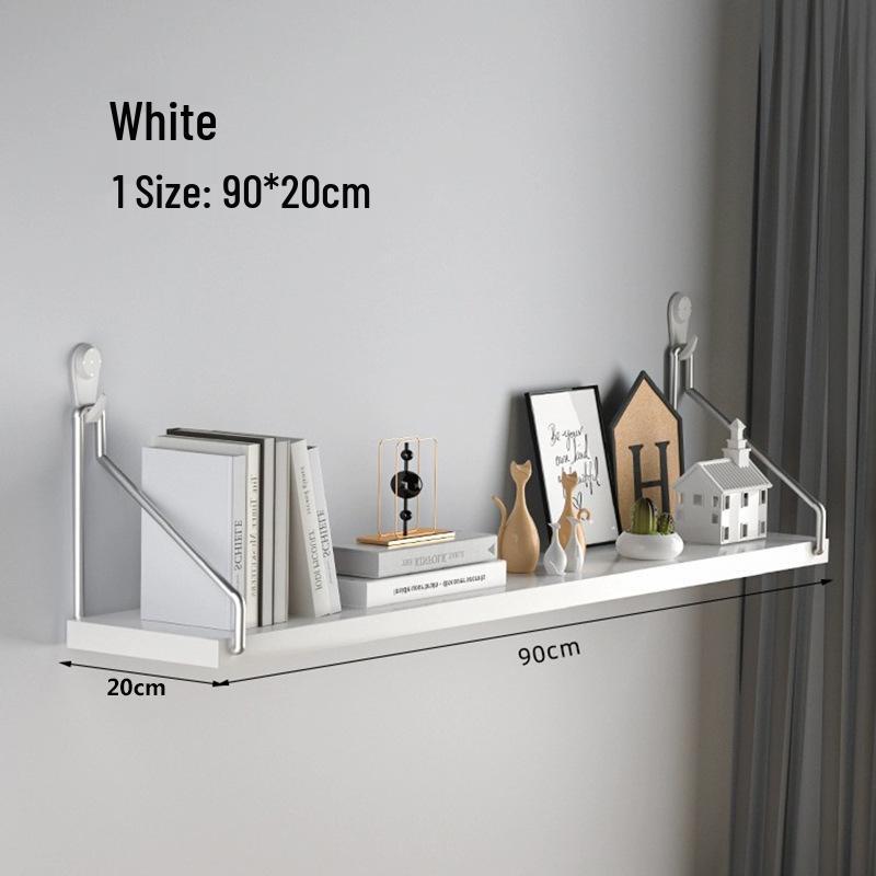 Punch-Free Wall-Mounted Floating Shelf for Living Room Storage and Display