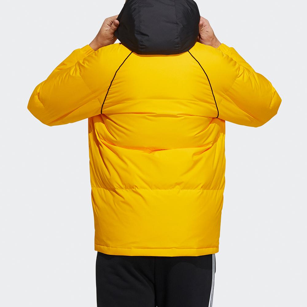 Adidas Geacă de Puf cu Glugă Sport Călduroasă Neo Casual Bărbați Îmbrăcăminte Exterioară Galben HF0503