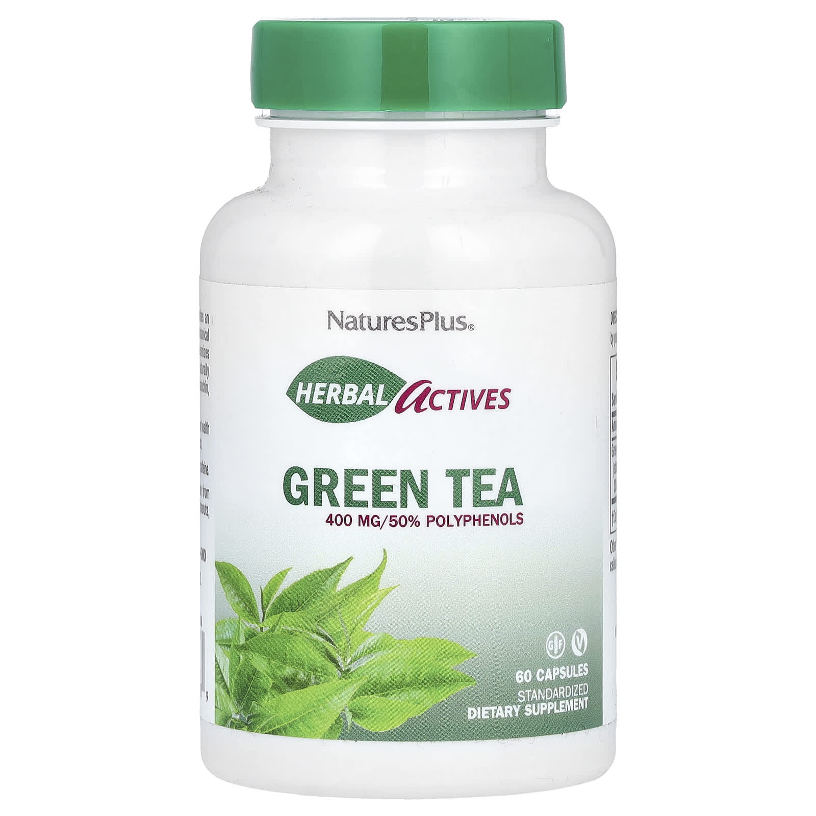 

NaturesPlus, Herbal Active, Green Tea, 400 mg, 60 Capsules