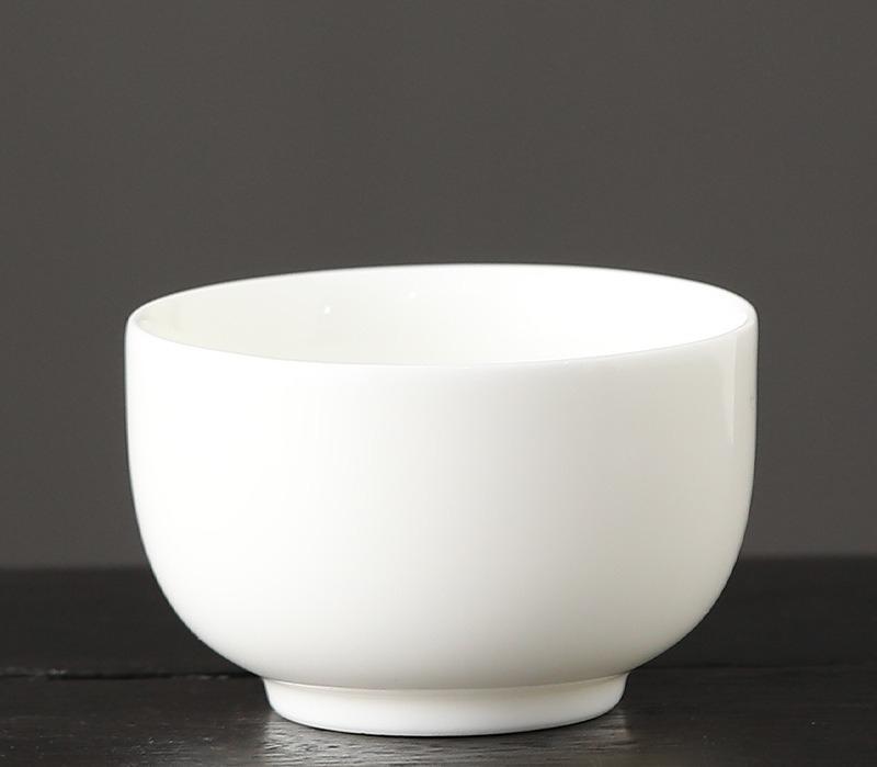 Suet Jade White Porcelain Master Cup Kung Fu Tea Set Ceramic Teacup Tea Tasting Cup Single Cup Smell Fragrance Cup