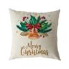Santa Claus Pillow Case Snowman Color Ball Christmas Wreath Linen Pillow