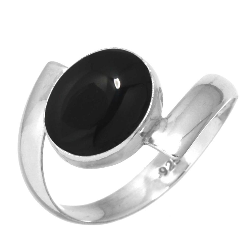 925 Sterling Silver Ring Women Gemstone Handmade Jewelry Engagement Gift Amber Amethyst Black Onyx Carnelian Garnet Quartz Green Onyx Gold Stone
