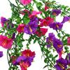 1PCS Artificial Fake Morning Glory Hanging Flowers Lifelike Outdoor Decor Garden Wall Hanging Plants Wedding Decoration