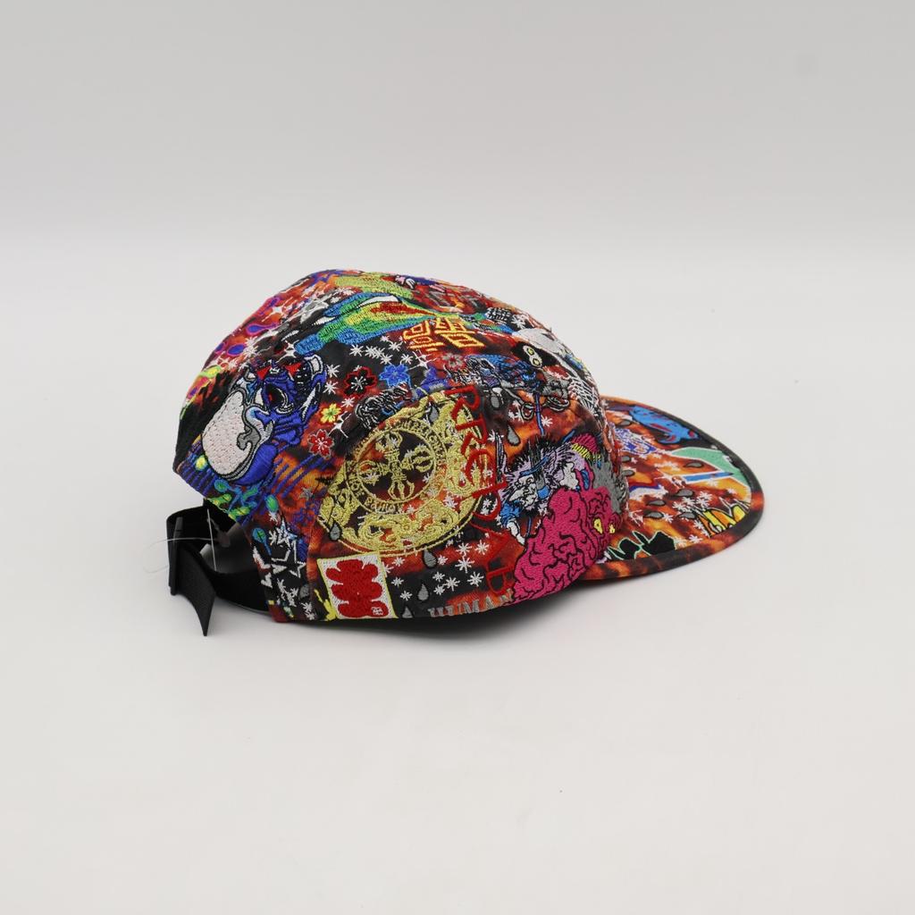 Supreme AOI Embroidered Camp Cap Flames