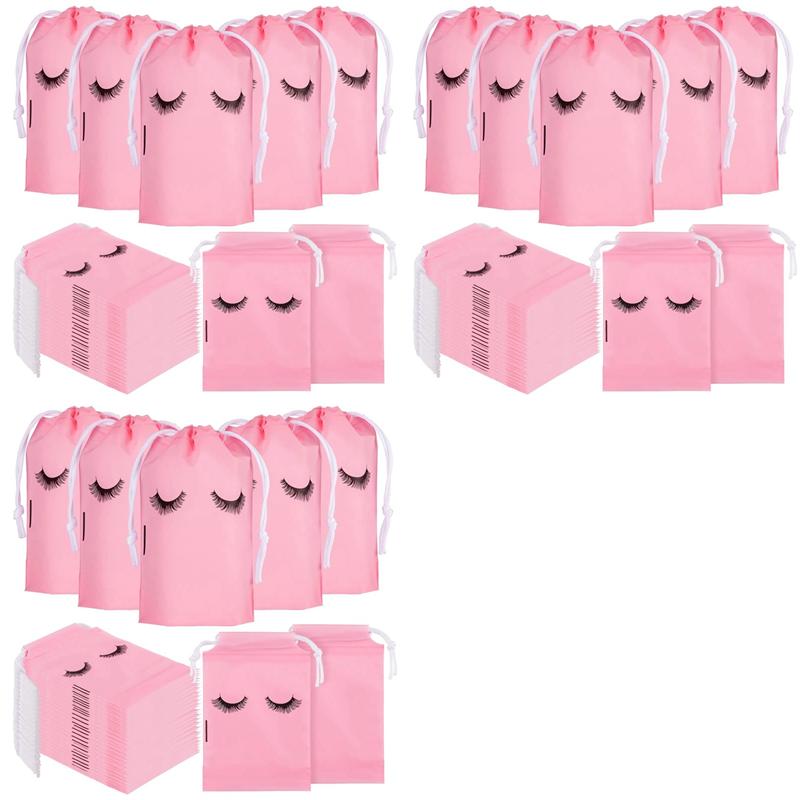 

300Pcs Lash Bags For Clients Lash Goodie Bags For Clients Lash Aftercare Bags Eyelash Extensions Makeup Bags Pink рожевий