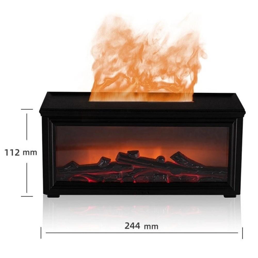 Remote Control Essential Oils Humidifier 7 Colors Simulated Fireplace Diffuser  Home