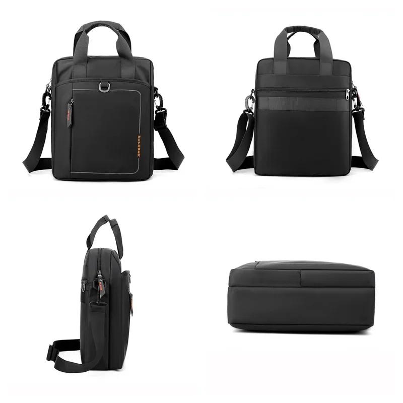 Men's High-capacity Shoulder Bag Nylon Oxford Cloth Business Travel Crossbody Bag A4 File Book Work Bag Business Trip Handbag