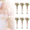 Bymaocar 6pcs Elegant Flower Vase Metal Flower Desktop Stand Gold 22.2" Tall for Centerpieces Wedding Anniversary Birthday Decor