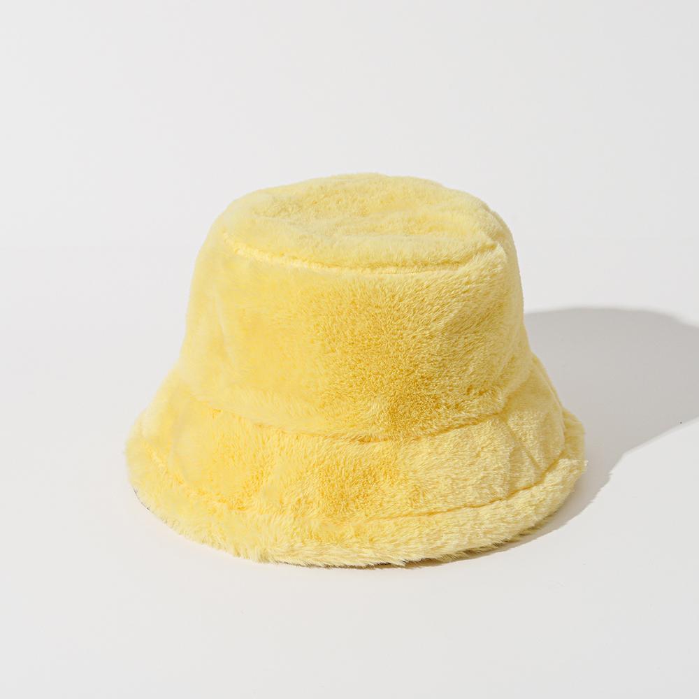 Nieuwe Winter Imitatie Konijnenbont Emmerhoed Mode Dames Dik Warm Vissershoed Effen Kleur Heren Zacht Fluweel Bontachtige Panama Hoeden