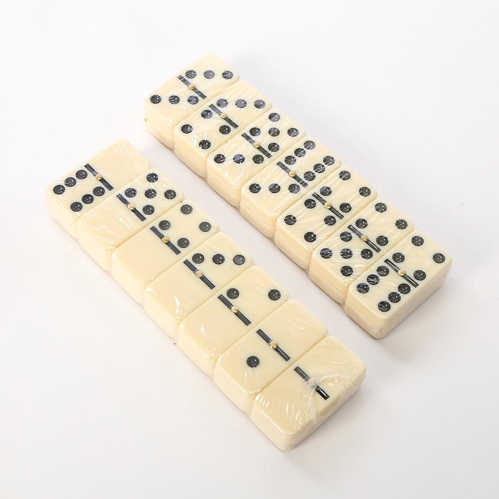 Dominoes Board Game Set: Educational Wooden Box Toy for Chess and Card Games