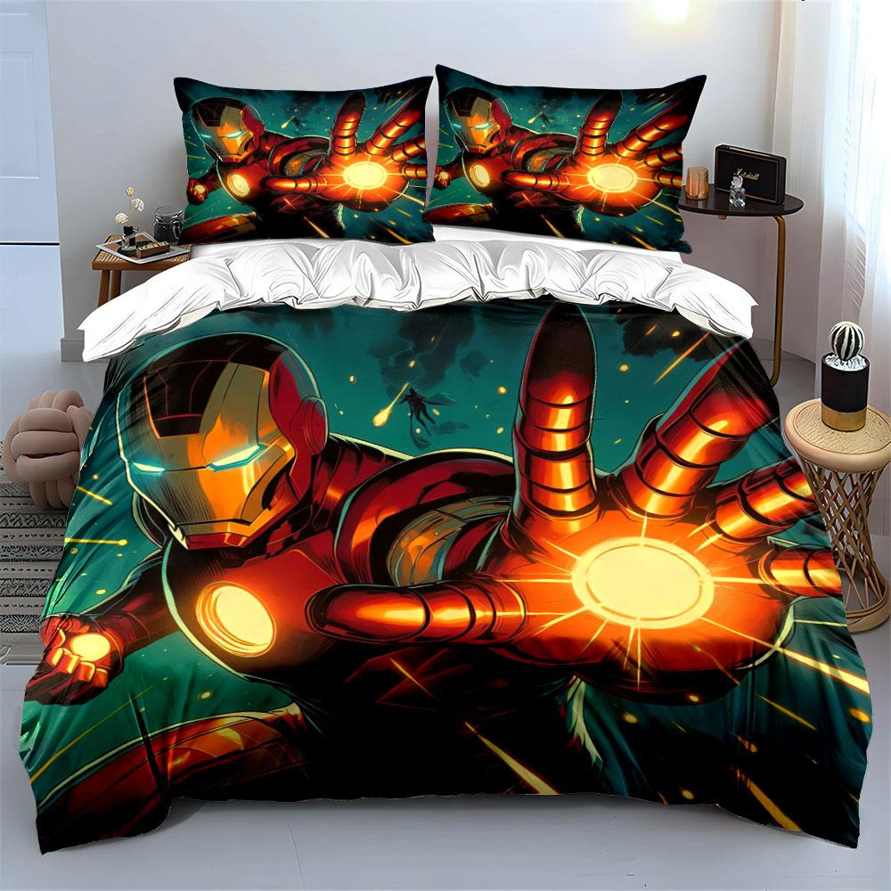 Iron Man Action Pose. Bedding Sets Duvet Cover Sets Duvet Covers Pillowcases(1 * Duvet Cover 2 * Pillowcases Without Duvet Insert)