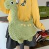 Sac bandoulière en peluche dessin animé Sacs à bandoulière couleur unie Mode Sac dinosaure à long cou Shopping