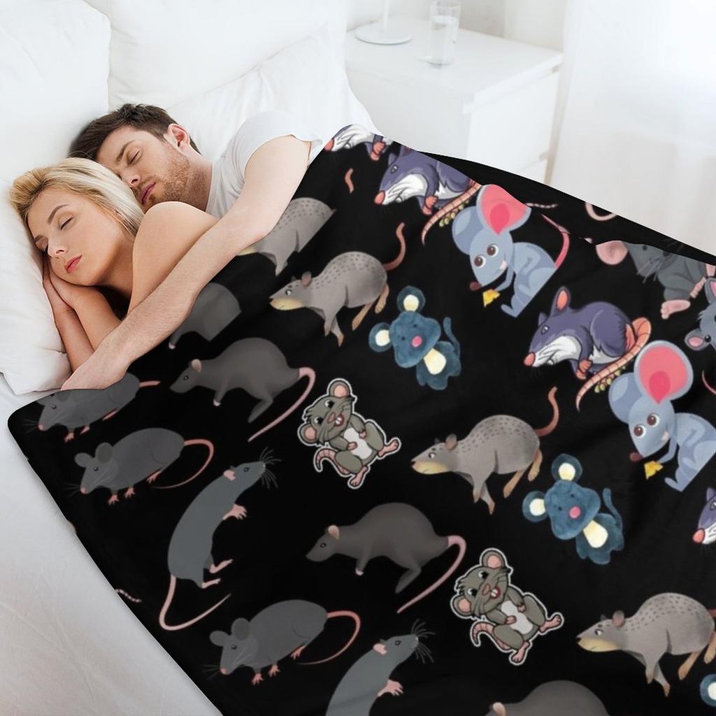 Rat pattern -Rat lovers Throw Blanket Camping Sofa Throw Thins for babies Blankets
