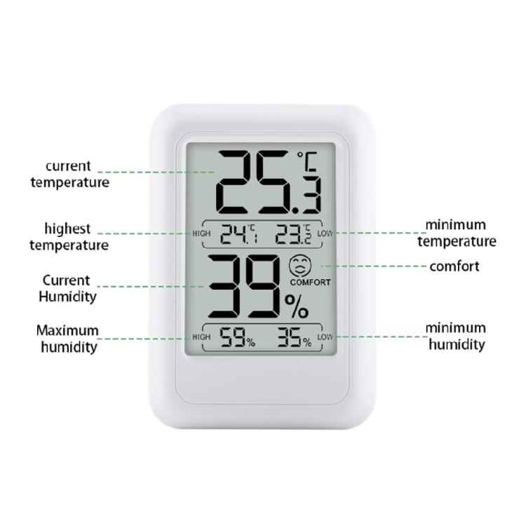 Accurate Room Thermometers Hygrometer Double Display Humidity Temperature Sensor Battery Operated For Living Room Office