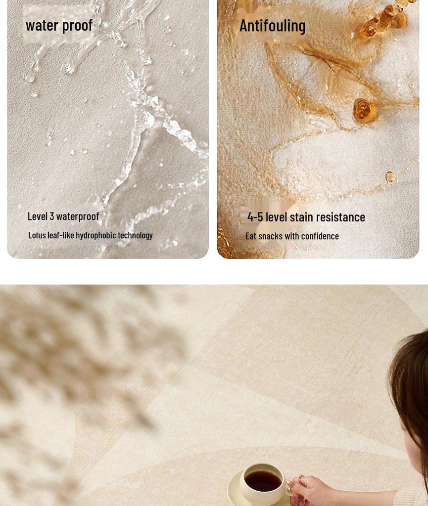 2025 Light Luxury High-End Cream Carpet for Living Room & Bedroom