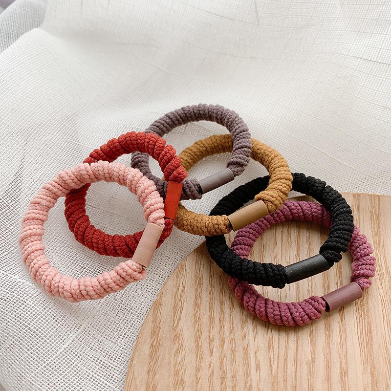 5Pcs/Lot Hair Ropes Women Girls Simple Basic Elastic Hair Rubber Bands Headwear Solid Color Headband Fashion Hair Accessories