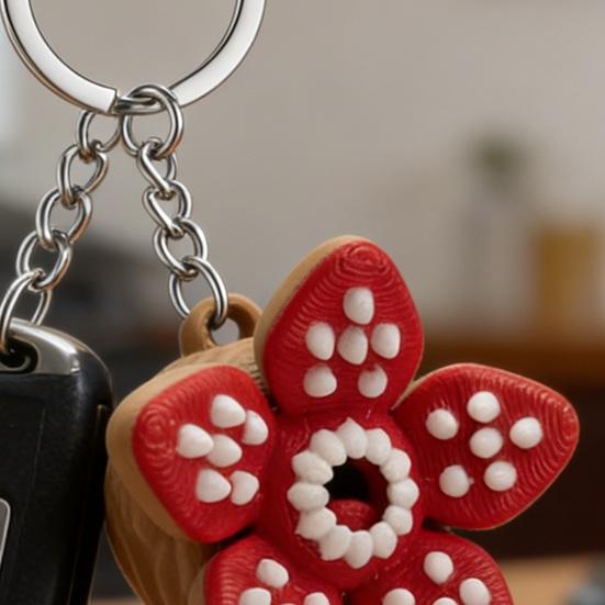 Keychain Pendant Cartoon Flower Design Plastic Key Chain for Lover Mother Sister Wife Girlfriend Birthday Christmas Charm
