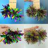 Stylish Mardi Gras Festival Earrings Fashion Ear Jewelry Rainbow Tinsel Earrings Acrylic Material for Karneval Gift