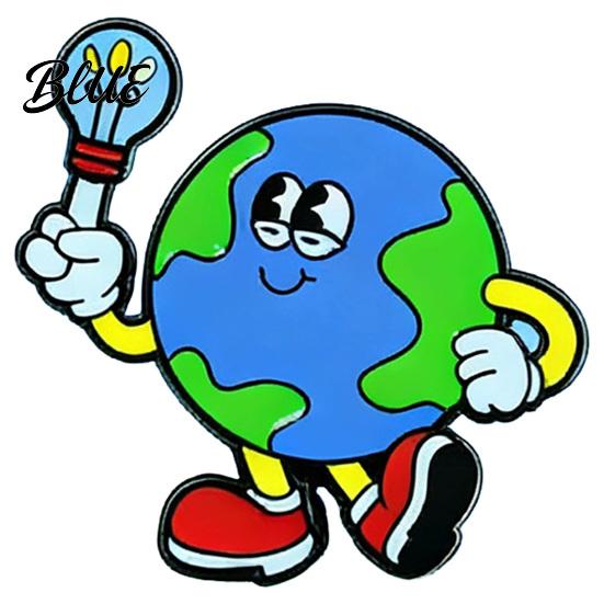 Environmental Awareness Pin Earth Enamel Lapel Pin Protecting The Metal