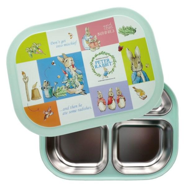 

Двойная герметичная безопасная пластина из нержавеющей стали Peter Rabbit, Olive 3708, крышка + тарелка, популярные корейские товары для родителей