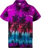 Camisa Hawaiana con Palmeras Tropicales Impresión 3D Para Hombres/Mujeres Verano Casual Moda Manga Corta Camisas Botón Arriba Blusa de Vacaciones