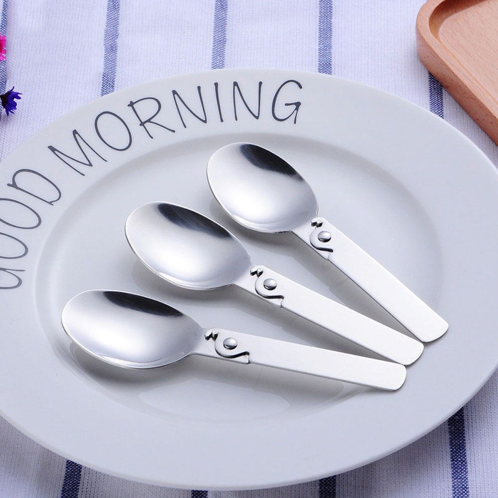Coffee Tea Camping Cream Dessert Spoon Folding Spoon Soup Spoon Outdoor Tableware Travel Tableware