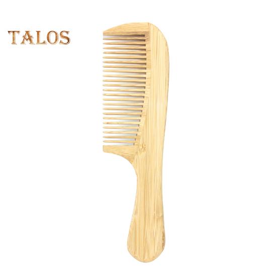 Natural Bamboo Wide Tooth Hair Comb for Women Men Anti-Static Afro Fork Comb Detangler Brush for Curly Straight Wet Dry Hair Prevents Breakage