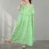 Short Sleeve Plus Size Cotton Vintage Floral New In Dresses for Women Casual Loose Long Summer Dress