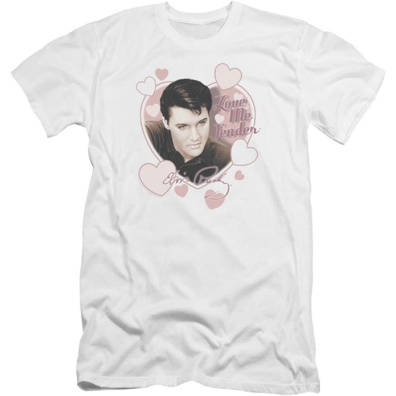 Elvis Presley - Mens Love Me Tender Premium Slim Fit T-Shirt S