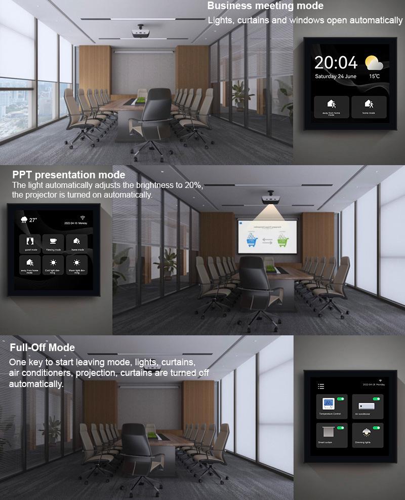 TUYA 4" Smart Living Doodle: Multifunctional Control Screen with Alexa Voice Support.
