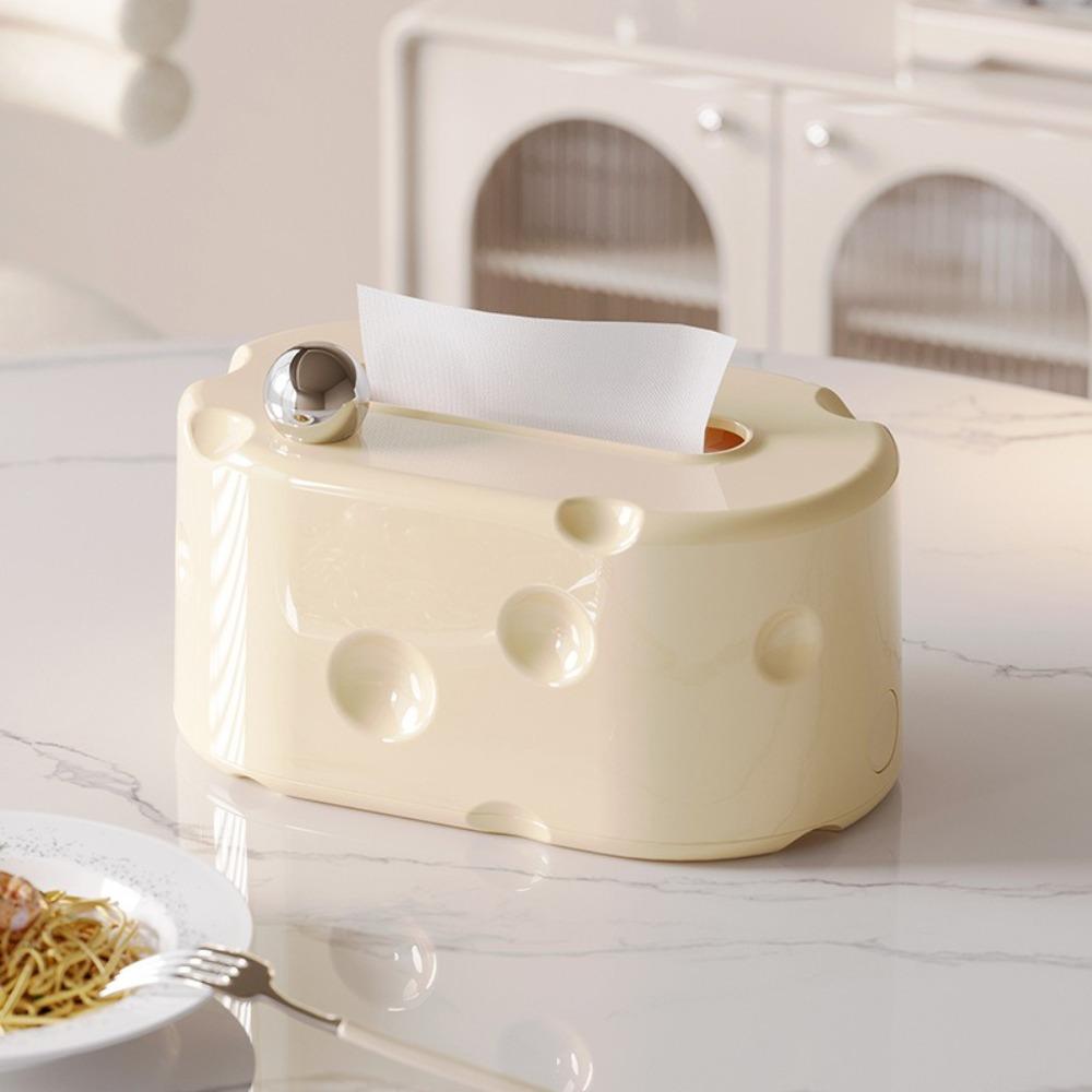 Cheese Shaped Paper Drawer Box Creative Napkin Storage Box Durable Tissue Box Holder  Household