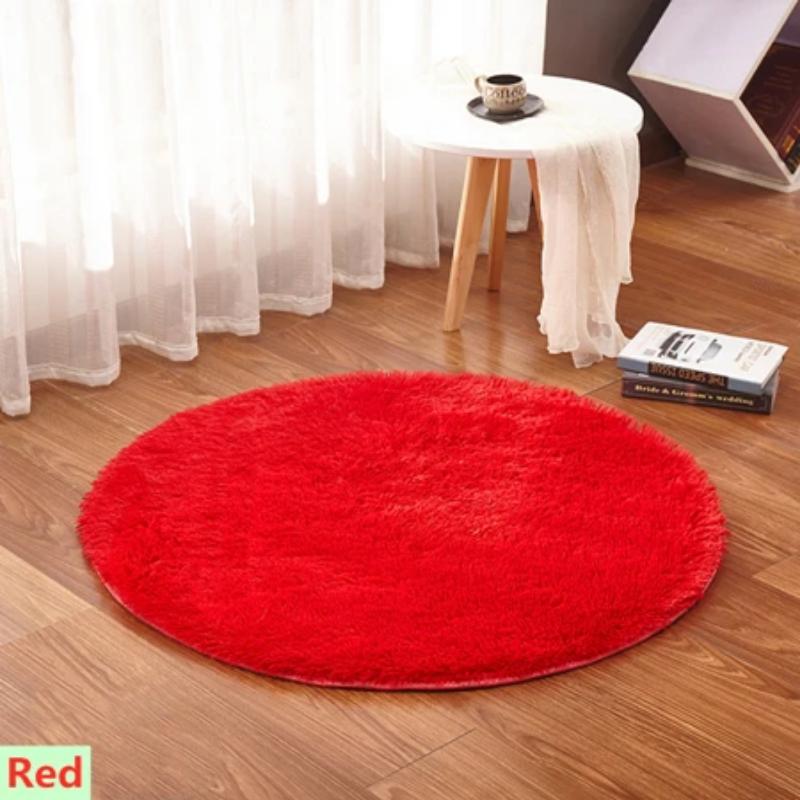 Fluffy Round Rug Carpets for Living Room Decor Faux Fur Rugs Kids Room Long Plush Rugs for Bedroom Shaggy Area Rug Modern Rugs