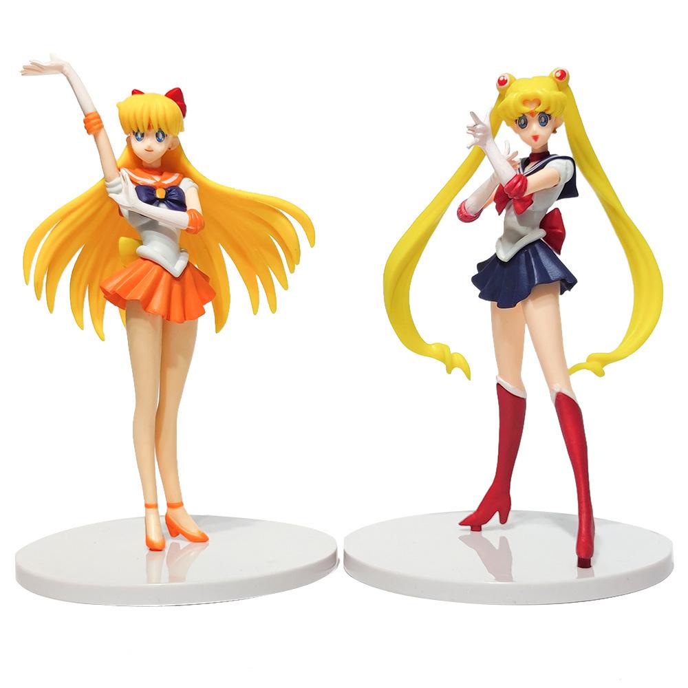 Anime Sailor Moon Action Figure Model Gifts Collectible Figurines for Kids 17cm 5 Pieces In A Set