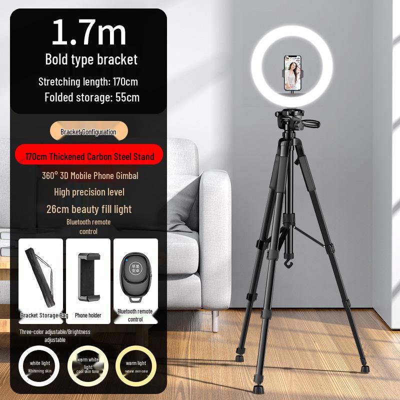 2025 Professionellt Bärbart Multifunktionellt Stativ för Mobiltelefonfotografering