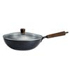 Zhang Xiaoquan Nitrided Refined Iron Wok with Visible Lid