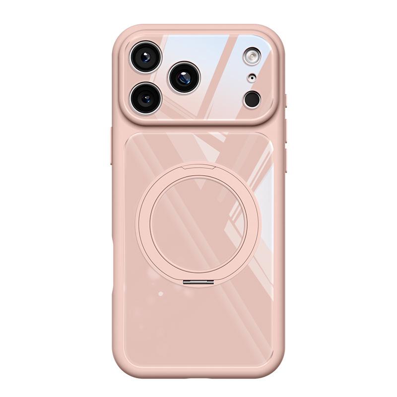 Applicable to 17promax Apple mobile phone case iphone15 lanyard 16 rotating bracket 14 integrated 13 solid color skin feeling
