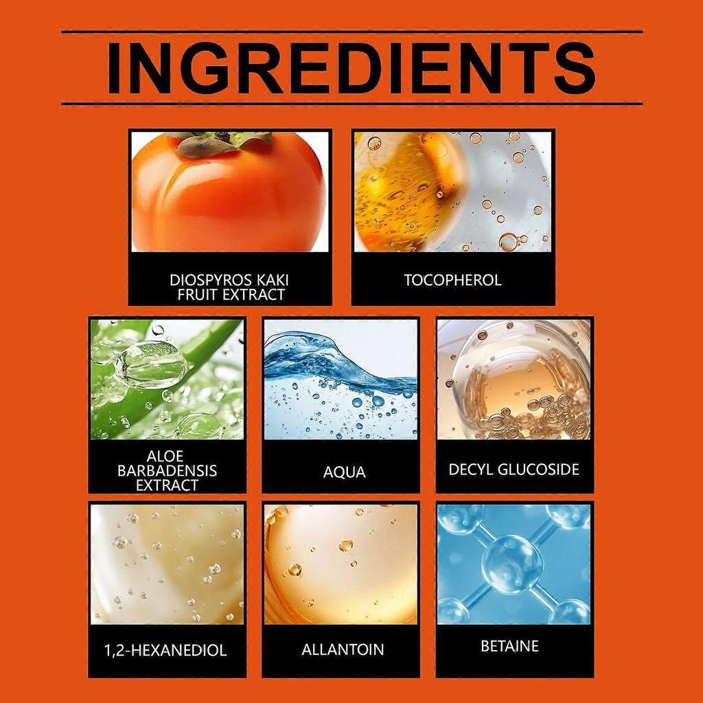 Jaysuing Persimmon Scented Body Wash Cleanses Dirt And Oil From The Skin, Refreshing Feel, Smooth Texture