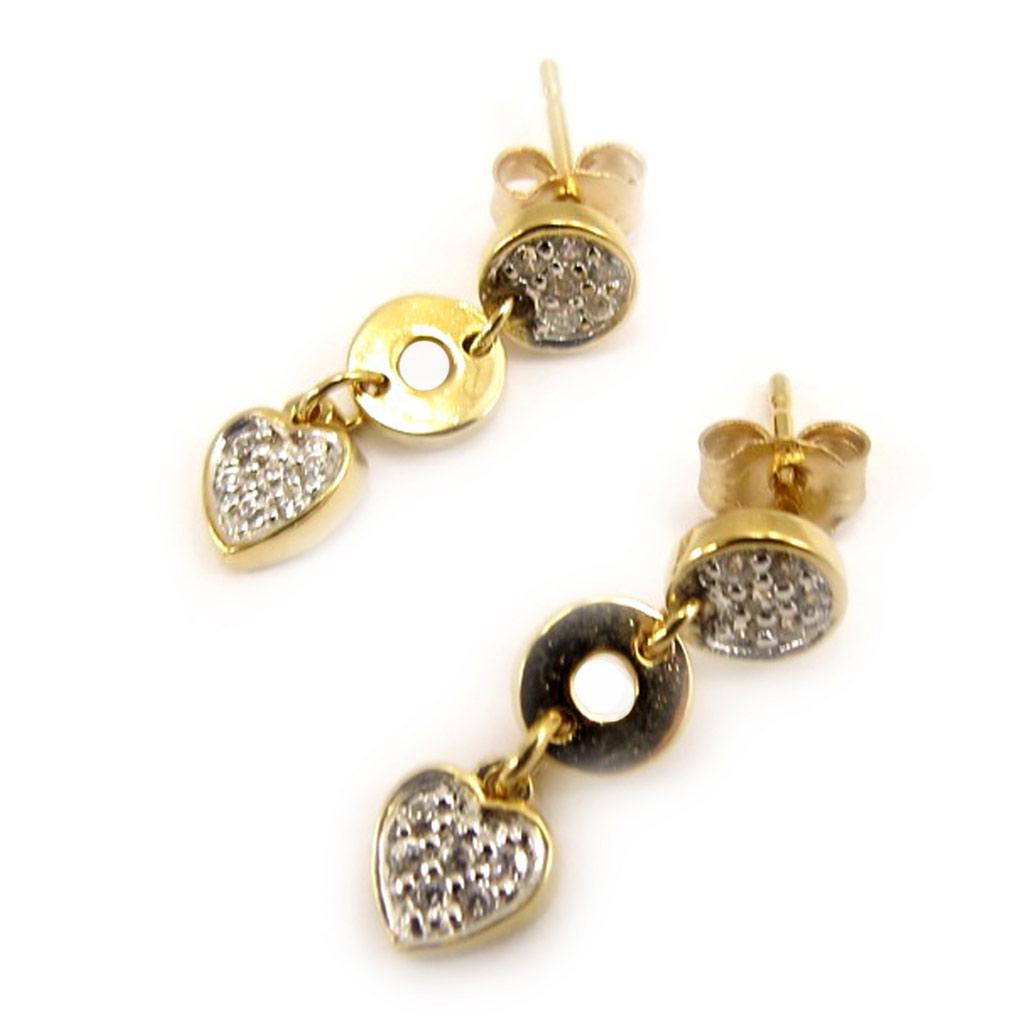 Les Trésors De Lily [D7298] - Gold Plated 'Balade Romantique' Earrings - 18 Mm