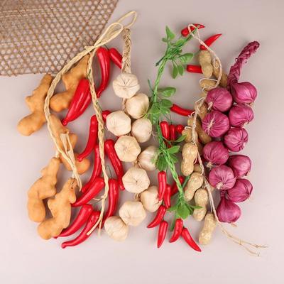 1Bunch Colorful Simulation Foam Vegetables Hanging Home Decor Kitchen Decoration Hanging Artificial String Photography Props