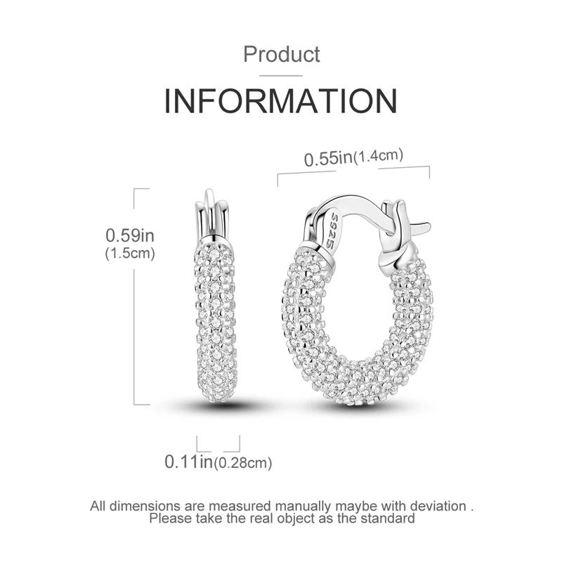 925 Sterling Copper Heart Snake Bone Pattern Cross Shell Zircon Four-pointed Star Earrings for Women Earring Fine Zircon Gifts