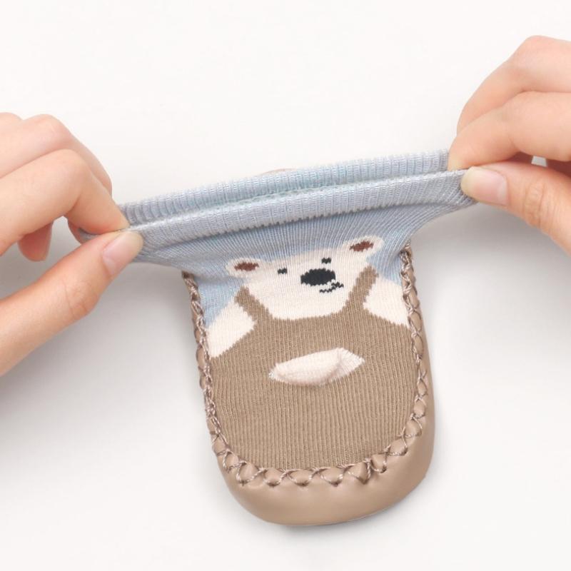New Cartoon Baby Socks with Rubber Soles Infant Baby Girls Boys Shoes Spring Autumn Baby Floor Socks Anti Slip Soft Sole Sock
