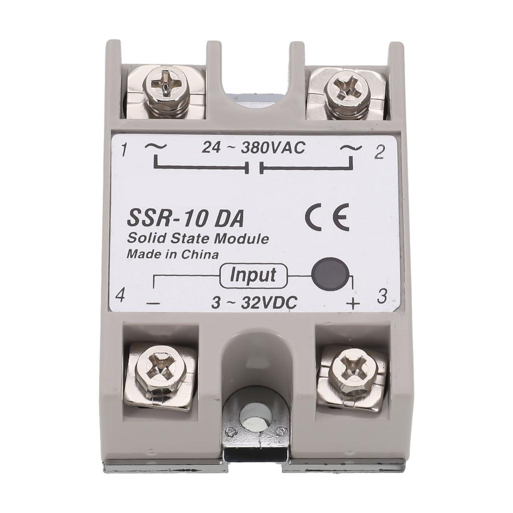 SSR-10DA Voltage Relay Single-phase Solid State Relay 10A DC-AC Relay 3-32V DC To 24-380V AC Plastic Shell Power Tool Parts