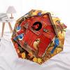 1 PC Automatic Folding Umbrella - Autumn Birdhouse Birds Pattern, Portable & Foldable Design with 8 Ribs, Christmas Birthday Gifts