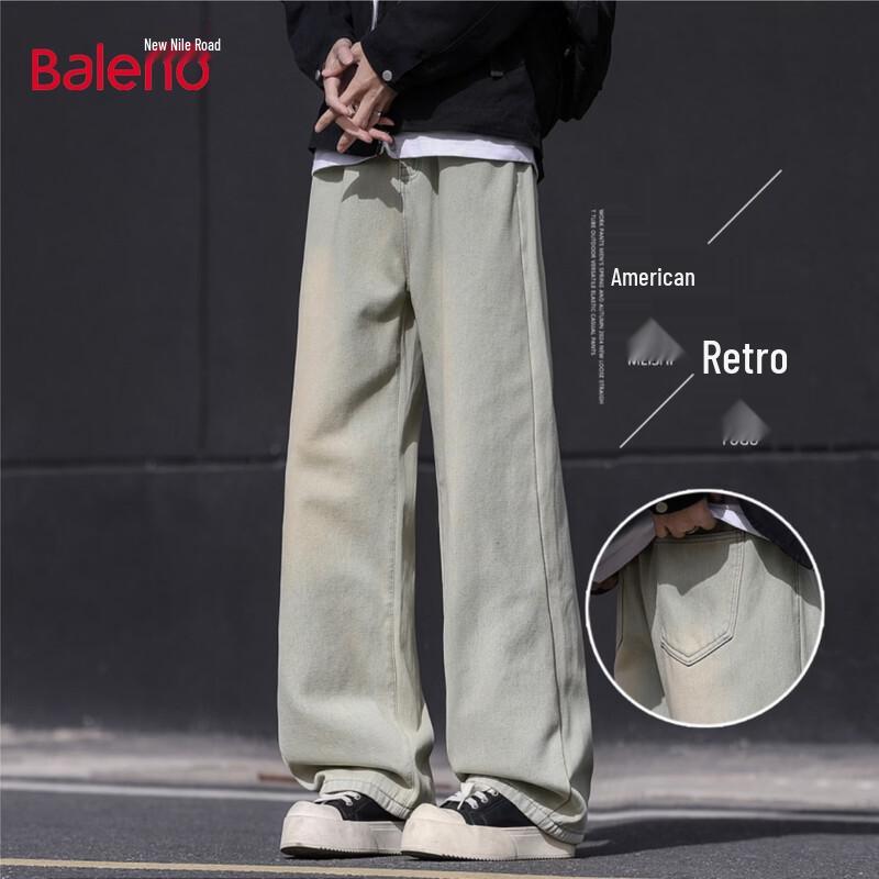Baleno Youth Retro Washed Loose Straight Jeans 3XL