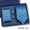 Men's Black Striped 3-Piece Gift Set: Hand-Tied 8cm Tie with Pocket Square & Cufflinks