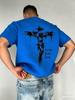 The Summer Cotton Tshirt For Men Features A Crossshaped Design Pattern Printed On The Back It Is Suitable For Daily Wear